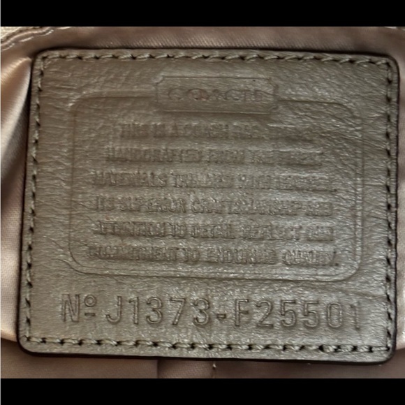 COACH Taylor Op Art SignatureTote in Taupe - Picture 11 of 12